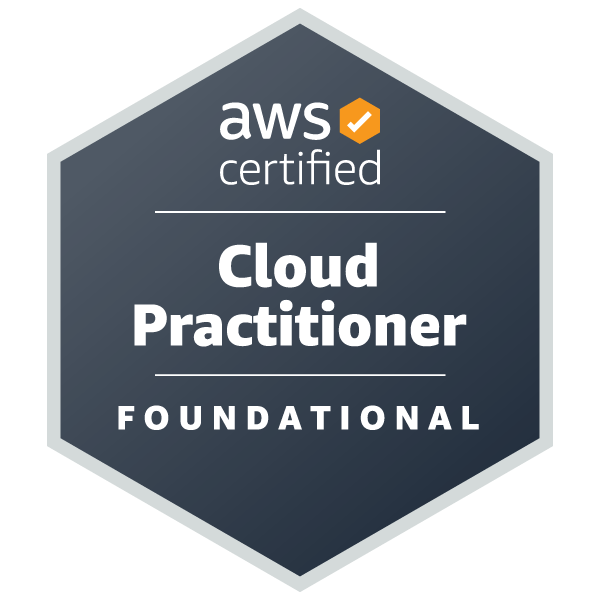 AWS Certified Cloud Practitioner badge held by Mactores engineers
