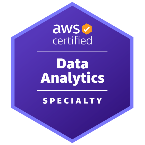 AWS Certified Data Analytics – Specialty badge held by Mactores engineers