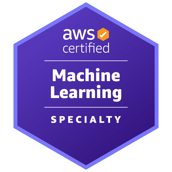 AWS Certified Machine Learning – Specialty badge held by Mactores engineers
